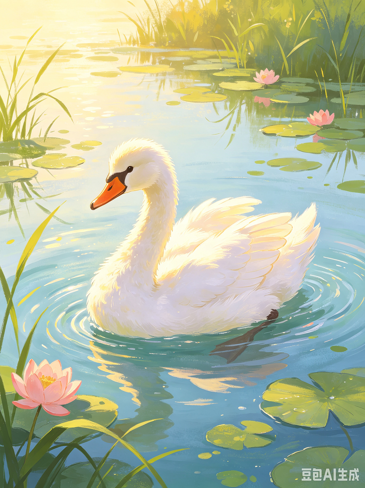 小天鹅插画（图ZNDA3Mzc5MjY4） - 艺术插画 - 站酷设计师柠昭视觉原创素材 - 站酷ZCOOL