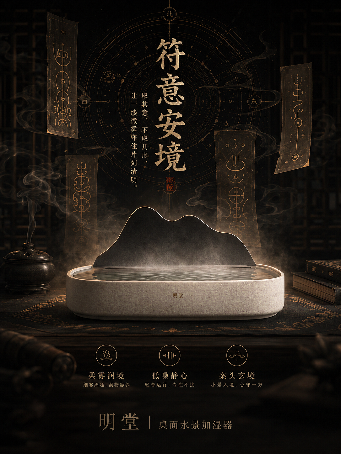明堂玄象录｜把桌面收成一方安静山水（图ZNDA3Mzg5NTU2） - 生活用品 - 站酷设计师6号AI造梦社原创素材 - 站酷ZCOOL