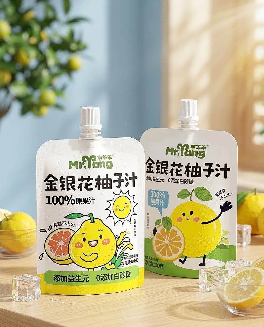 金银花柚子汁包装设计（图ZNDA3MzkxODky） - 包装 - 站酷设计师小楼视觉原创素材 - 站酷ZCOOL