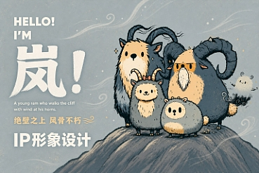 岩羊ip形象设计“岚”(图ZNDA3MzkyMTIw) - IP形象 - 站酷设计师superfox42原创素材 - 站酷ZCOOL