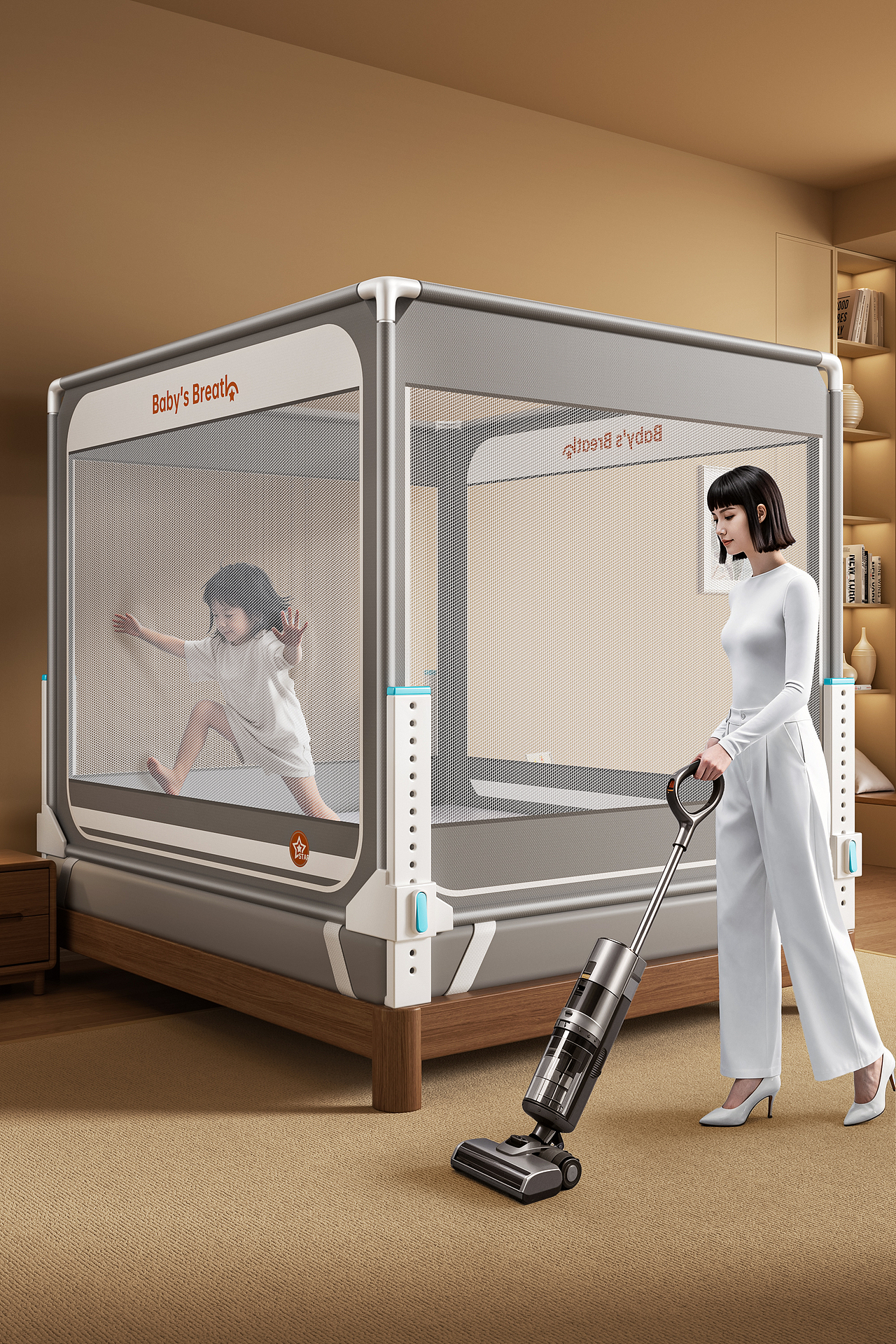 蚊帐居家产品建模渲染图（图ZNDA3NDA2MTA4） - 产品 - 站酷设计师ao哩奥原创素材 - 站酷ZCOOL