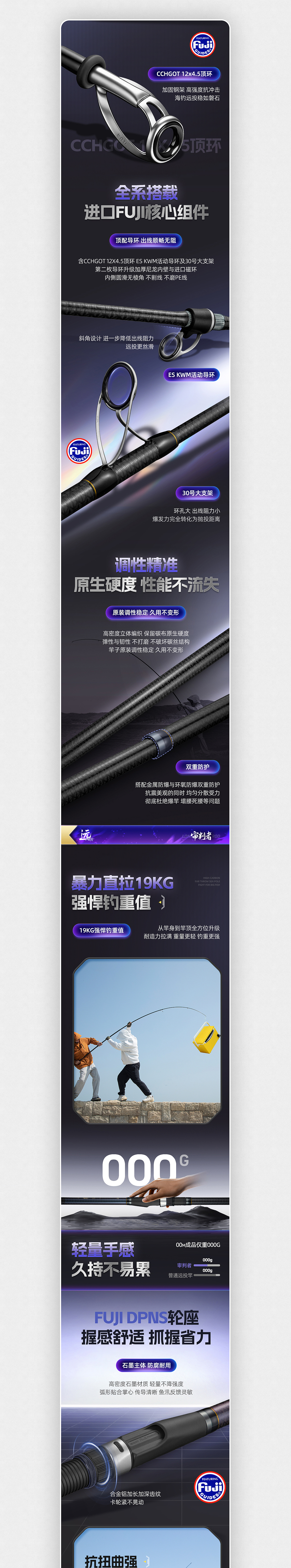 渔具户外用品 路亚鱼竿详情页展示(图ZNDA3NDE5MzQ0) - 电商 - 站酷设计师零度渔具视觉原创素材 - 站酷ZCOOL