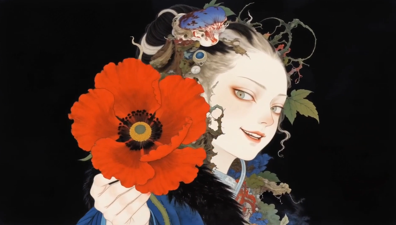 动画美学实验·花妖 出自《搜神记》(图ZNDA3NDMwNDQ0) - AI作品 - 站酷设计师北邦原创素材 - 站酷ZCOOL