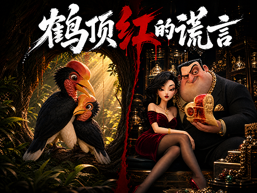 AI原创短片《鹤顶红的谎言》丨以忠贞之死，换虚妄之爱