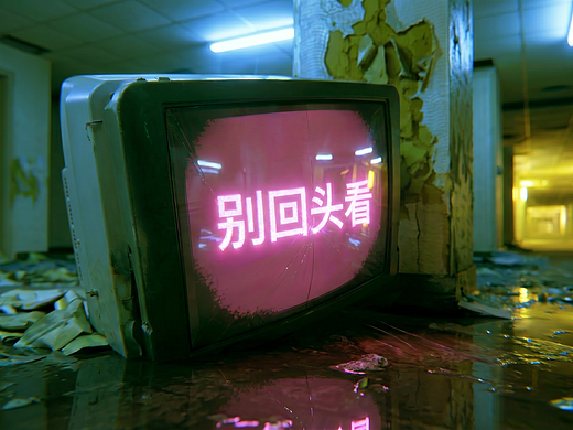 别回头看！｜AI微恐短片