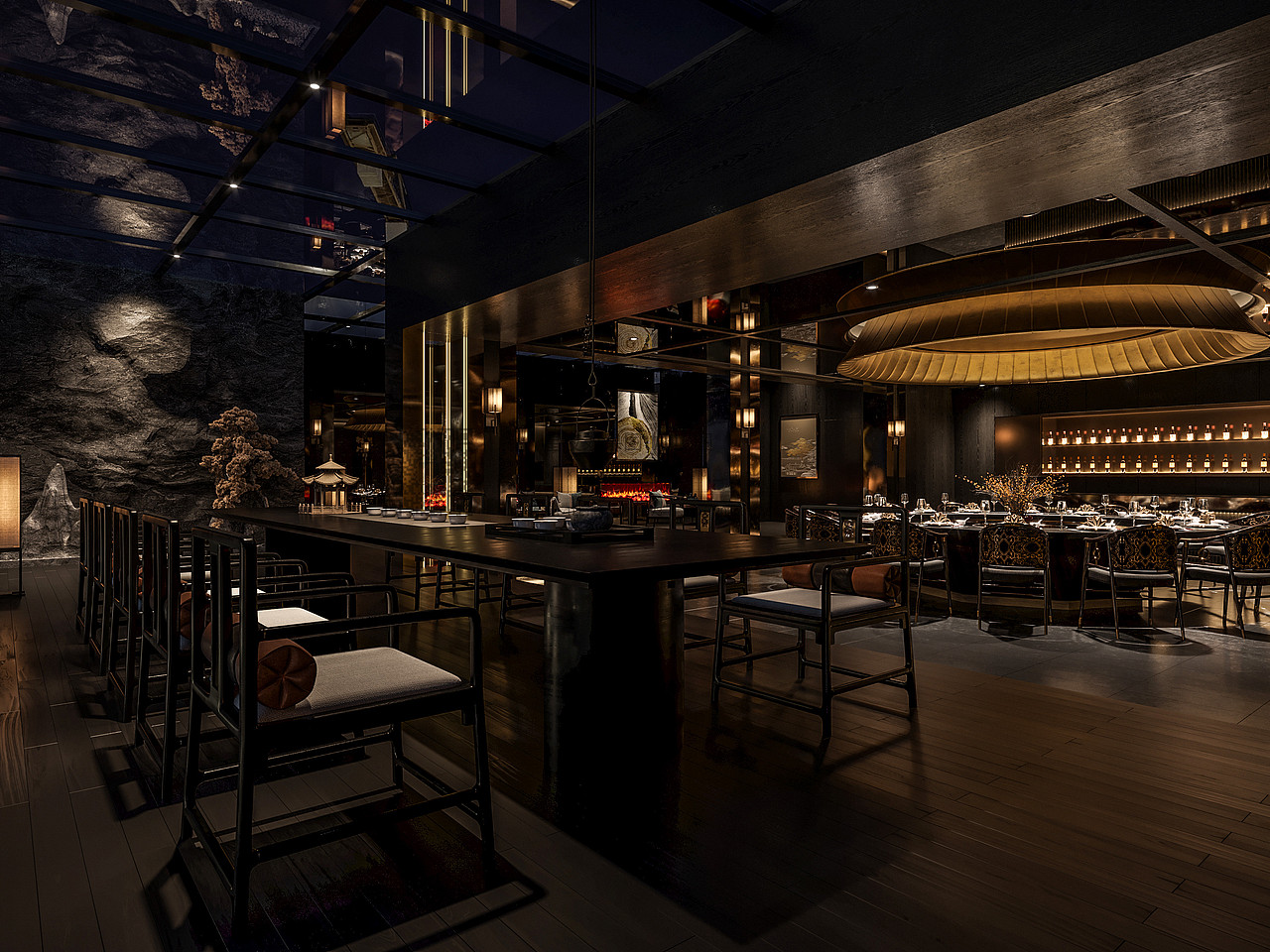 当摩登遇见东方，优雅有了新定义——新中式饭店（图ZNDA3NDc1Nzcy） - 酒店餐饮设计 - 站酷设计师设计源源原创素材 - 站酷ZCOOL