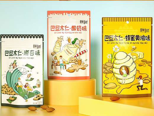 多口味坚果包装系列