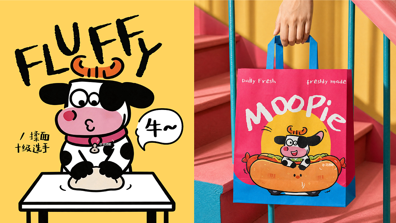 MooPie ｜奶 fufu 烘焙品牌设计（图ZNDA3NTA1ODc2） - 品牌 - 站酷设计师花洒啾原创素材 - 站酷ZCOOL