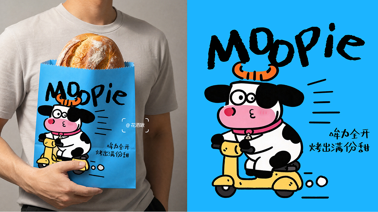 MooPie ｜奶 fufu 烘焙品牌设计（图ZNDA3NTA1OTk2） - 品牌 - 站酷设计师花洒啾原创素材 - 站酷ZCOOL