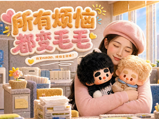 HUROBO—AIGC《所有烦恼都变毛毛》音乐MV（个人主页-ZNzM2NjM4NTY=） - AI作品 - 站酷设计师煲仔FAN原创素材 - 站酷ZCOOL