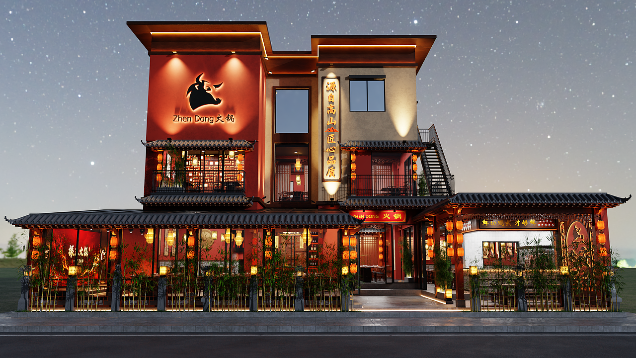 客单案例｜Quán Lẩu ZhenDong Hà Nội（图ZNDA3NTE5NDI0） - 酒店餐饮设计 - 站酷设计师动画肝帝原创素材 - 站酷ZCOOL