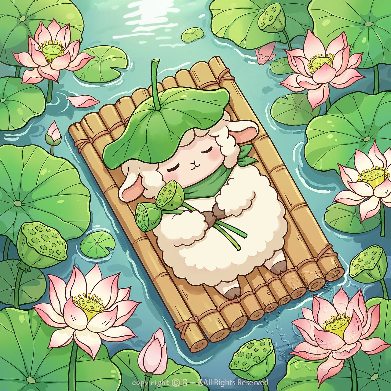 咩~光阴故事，春花到冬雪（图ZNDA3NTIyMDYw） - 商业插画 - 站酷设计师遥一遥r原创素材 - 站酷ZCOOL