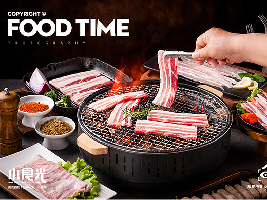 生鲜食品 五花肉 韩式日式烤肉 拍摄 烟台美食摄影