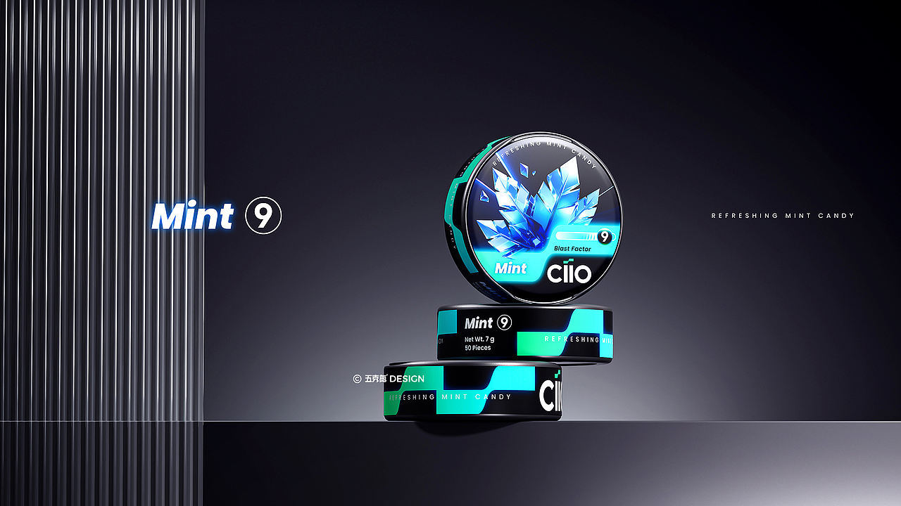 五克氮²×CIIO | 薄荷糖系列包装（图ZNDA3NTQyNDA4） - 包装 - 站酷设计师五克氮创意设计原创素材 - 站酷ZCOOL