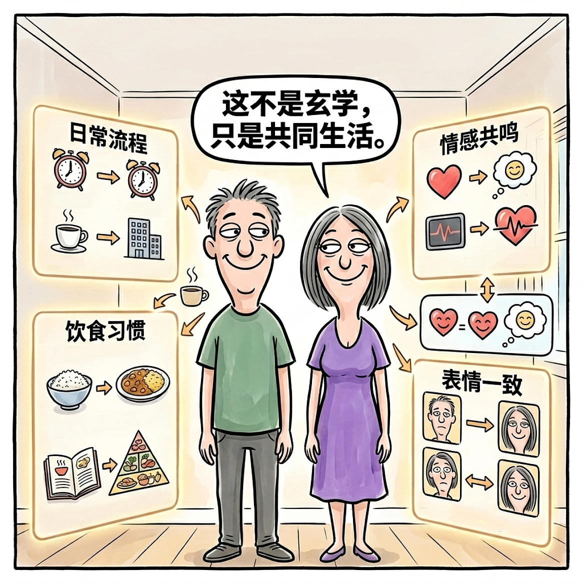 为什么很多夫妻越看越像？原来不是玄学（图ZNDA3NTYwMDU2） - 中/长篇漫画 - 站酷设计师huashuoshi原创素材 - 站酷ZCOOL