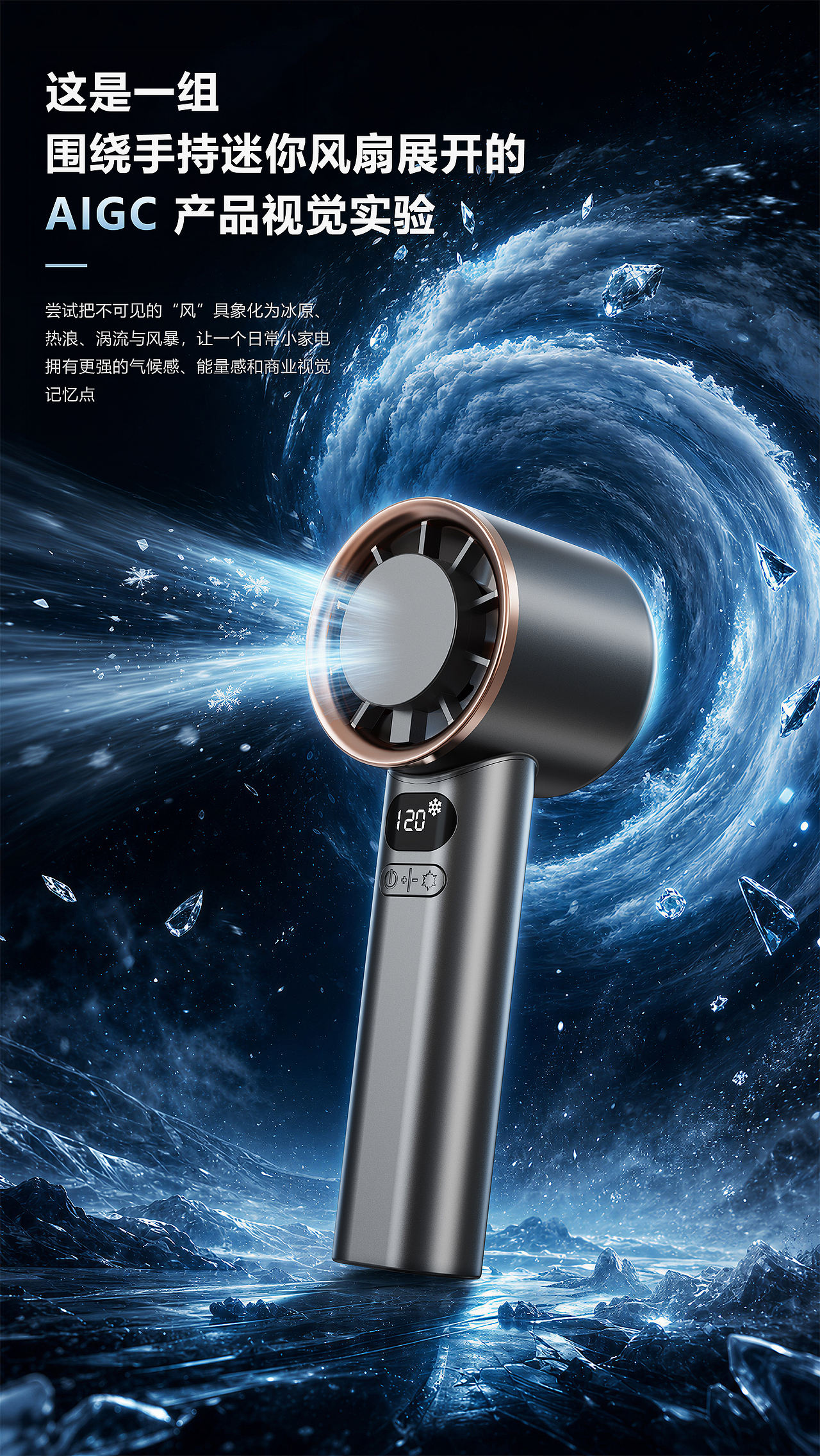 掌心风暴计划｜AI迷你风扇视觉实验（图ZNDA3NTYzOTMy） - 电子产品 - 站酷设计师男儿当志qiang原创素材 - 站酷ZCOOL