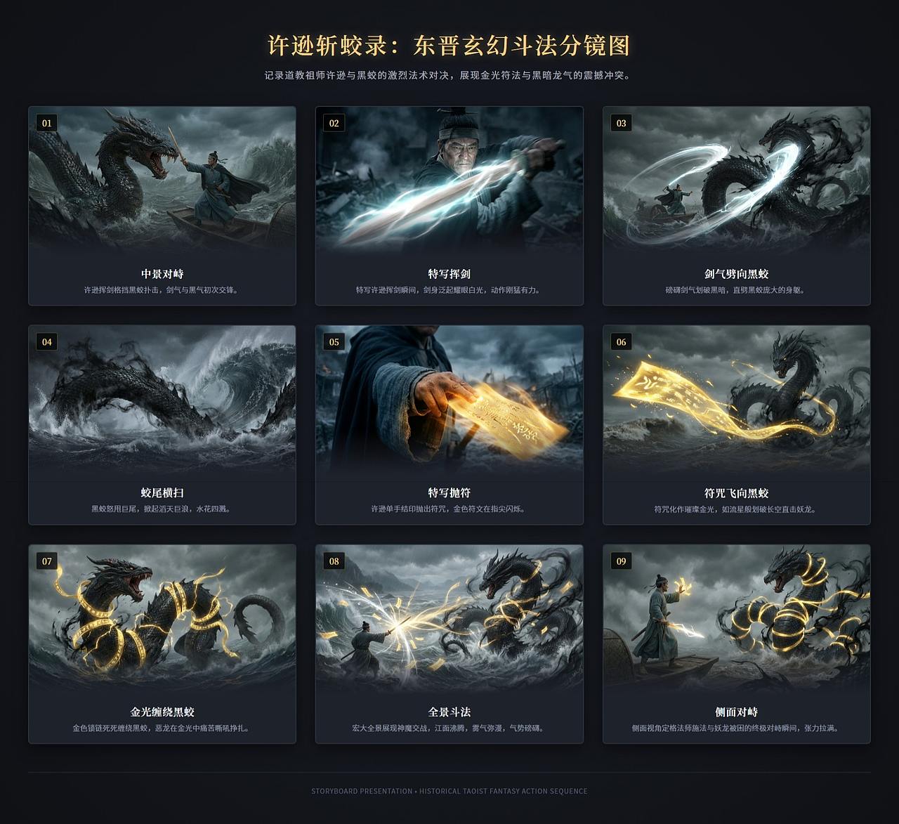 【许逊斩蛟龙】（图ZNDA3NTczNzE2） - 短片 - 站酷设计师AI图图原创素材 - 站酷ZCOOL