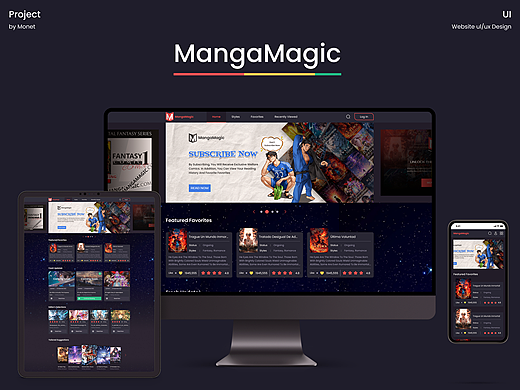 《MangaMagic｜中国漫画出海平台 UI/UX 设计》