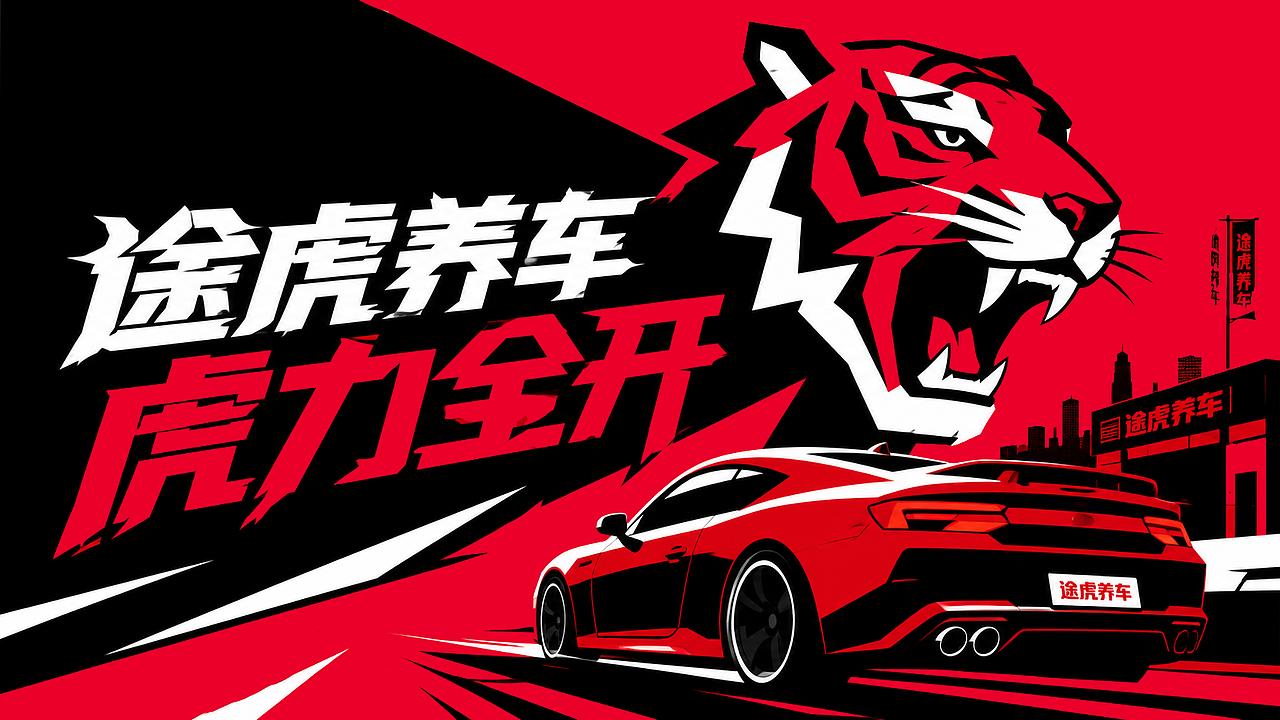 AIGC作品｜途虎养车 虎力全开！！（图ZNDA3NjAwMzIw） - 宣传片 - 站酷设计师鲸跃动画原创素材 - 站酷ZCOOL