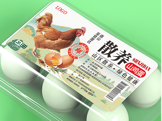 鸡蛋标签图设计