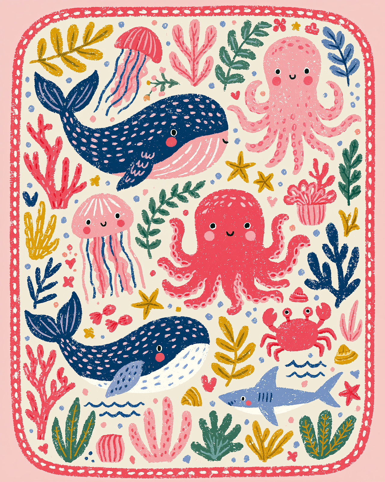 海洋动物剪贴画（图ZNDA3NjI2MzYw） - 儿童插画 - 站酷设计师亚理寺多德原创素材 - 站酷ZCOOL