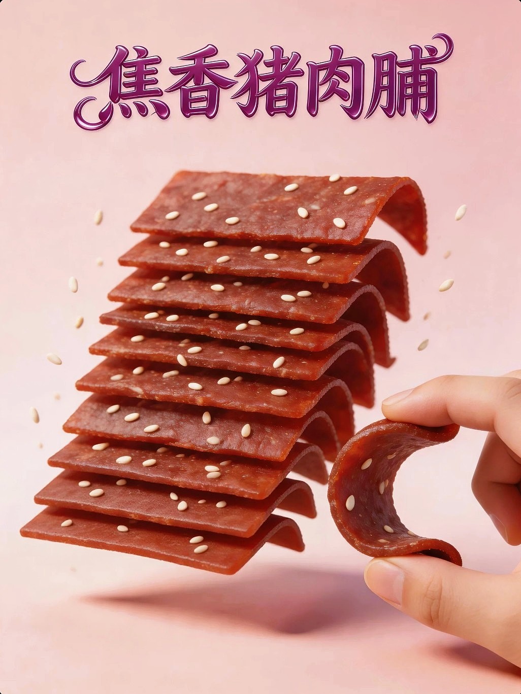 既梦AI设计创意焦香猪肉脯海报带提示词AIGC既梦5.0(图ZNDA3NjMyMDYw) - 海报 - 站酷设计师风中的玫瑰耶原创素材 - 站酷ZCOOL