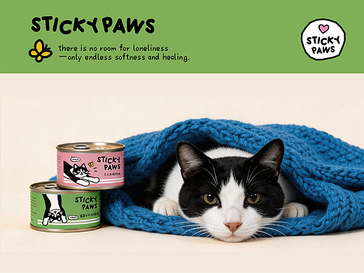 Sticky Paws | 卡通宠物品牌设计