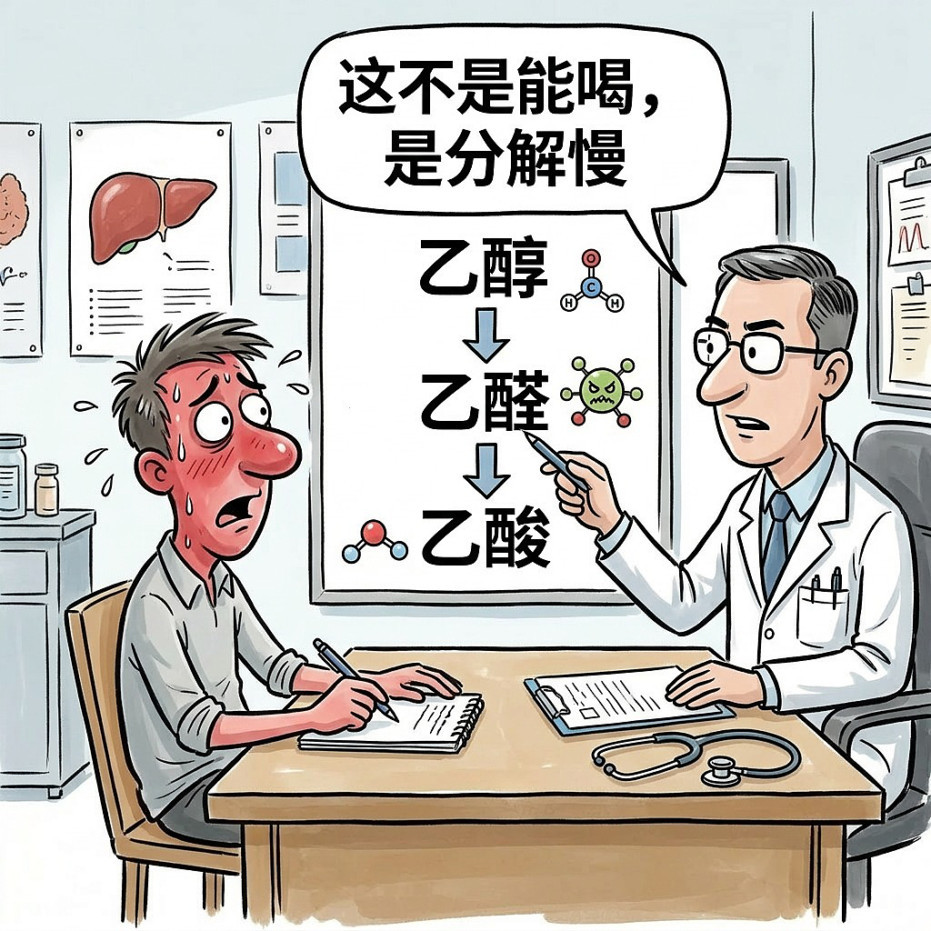 一喝酒就脸红不是酒量好，是身体在疯狂报警（图ZNDA3NjU0MDAw） - 中/长篇漫画 - 站酷设计师huashuoshi原创素材 - 站酷ZCOOL