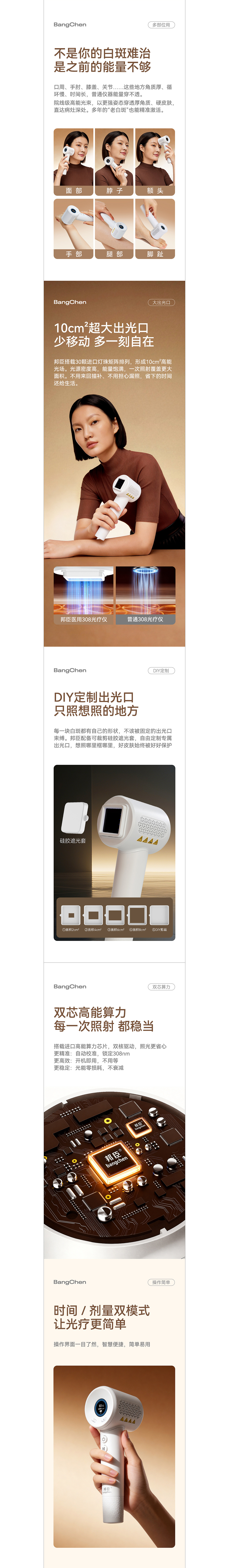 AIGC助力电商视觉×邦臣308光疗仪详情页视觉升级设计（图ZNDA3NjcwMzky） - 其他平面 - 站酷设计师Danliy原创素材 - 站酷ZCOOL