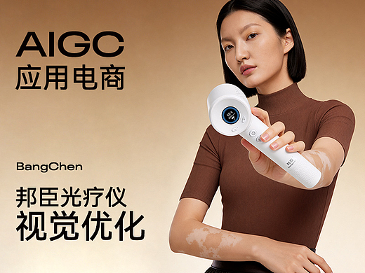 AIGC助力电商视觉×邦臣308光疗仪详情页视觉升级设计
