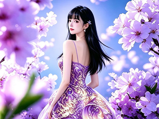 知予华裳｜点亮星河·礼服——紫宸鎏羽