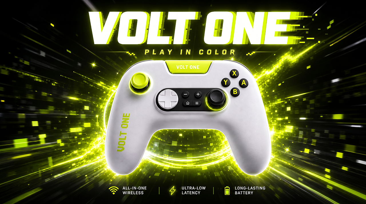 原创游戏手柄广告TVC丨VOLT ONE潮玩产品视觉大片(图ZNDA3NzAwODY0) - 电子产品 - 站酷设计师像素农夫DESIGN原创素材 - 站酷ZCOOL