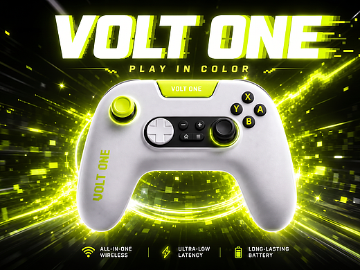 原创游戏手柄广告TVC丨VOLT ONE潮玩产品视觉大片