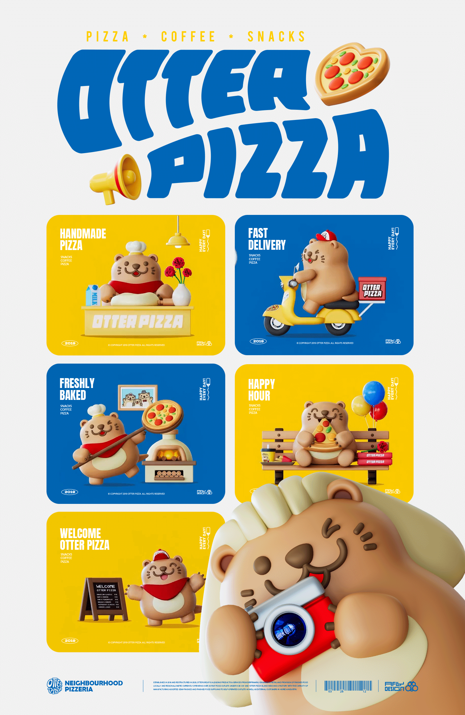 新加坡Otter Pizza品牌IP全案设计（图ZNDA3NzA5MDEy） - IP形象 - 站酷设计师Afly_原创素材 - 站酷ZCOOL