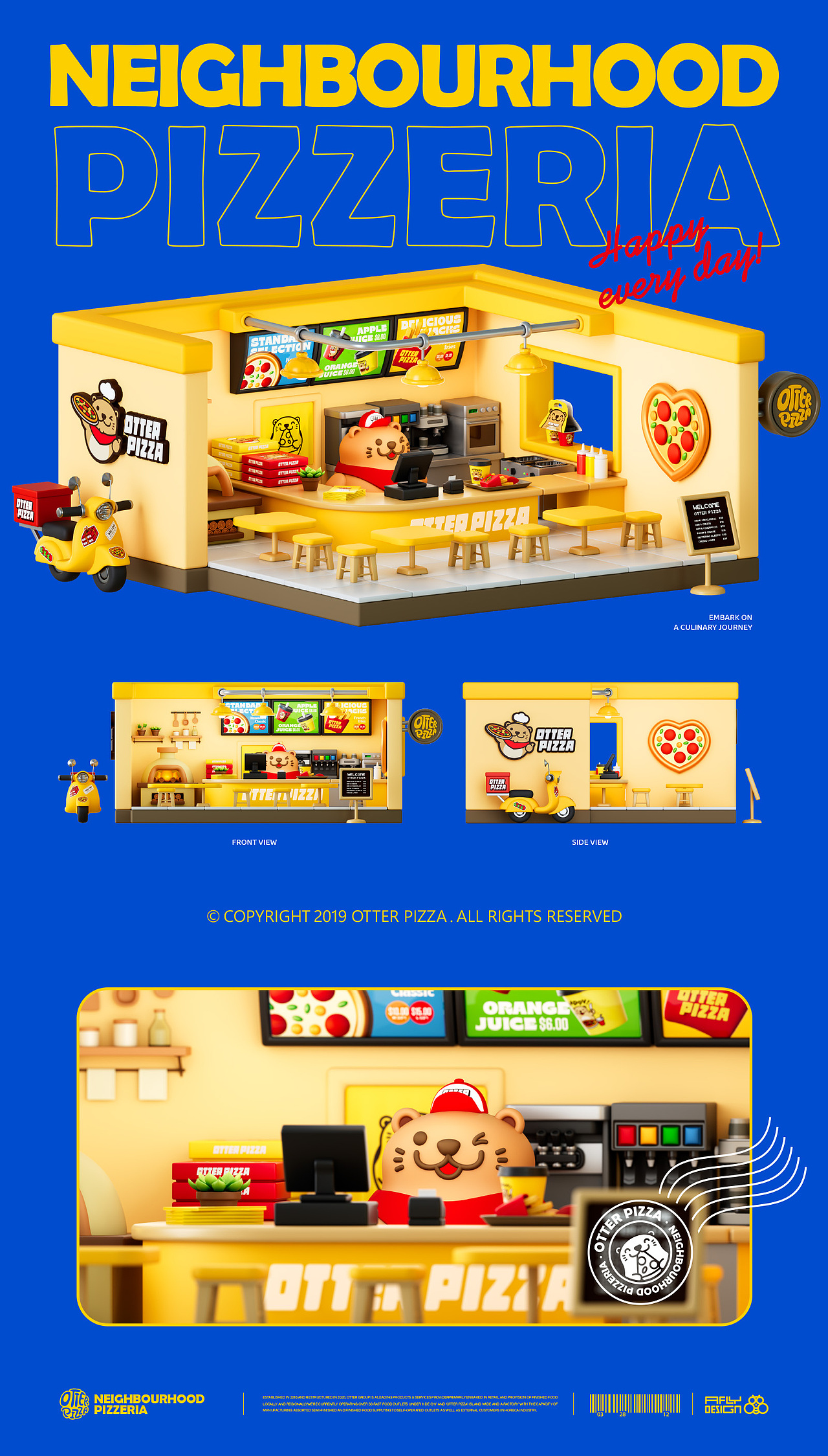 新加坡Otter Pizza品牌IP全案设计（图ZNDA3NzA5MDYw） - IP形象 - 站酷设计师Afly_原创素材 - 站酷ZCOOL