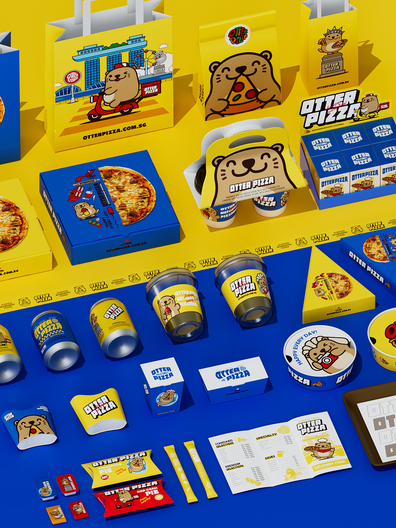 新加坡Otter Pizza品牌IP全案设计（图ZNDA3NzA5MDY4） - IP形象 - 站酷设计师Afly_原创素材 - 站酷ZCOOL