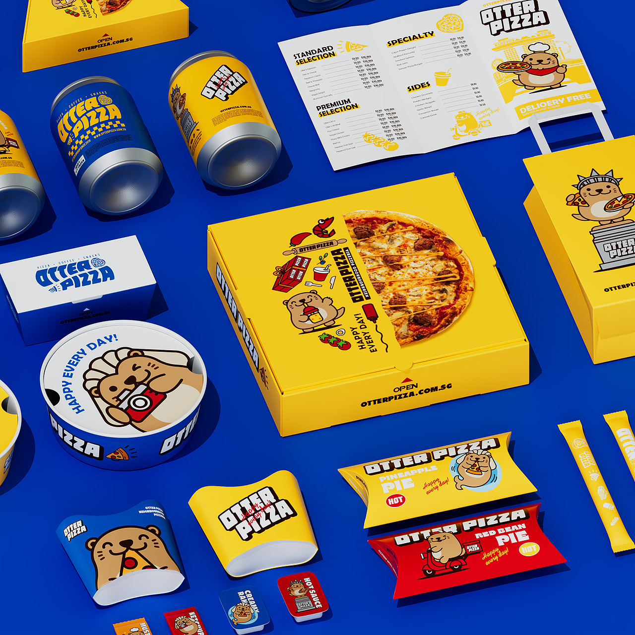 新加坡Otter Pizza品牌IP全案设计（图ZNDA3NzA5MDcy） - IP形象 - 站酷设计师Afly_原创素材 - 站酷ZCOOL
