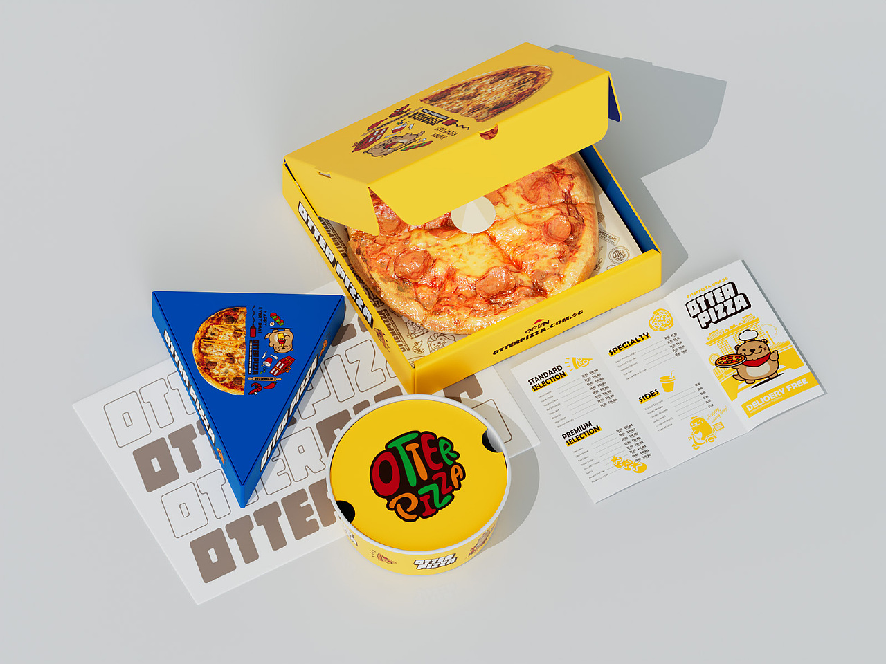 新加坡Otter Pizza品牌IP全案设计（图ZNDA3NzA5MDg4） - IP形象 - 站酷设计师Afly_原创素材 - 站酷ZCOOL