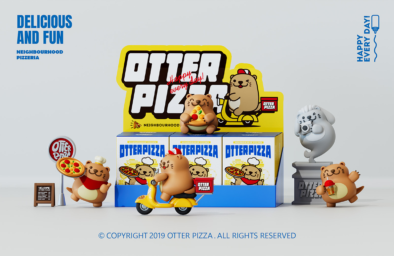 新加坡Otter Pizza品牌IP全案设计（图ZNDA3NzA5MTEy） - IP形象 - 站酷设计师Afly_原创素材 - 站酷ZCOOL