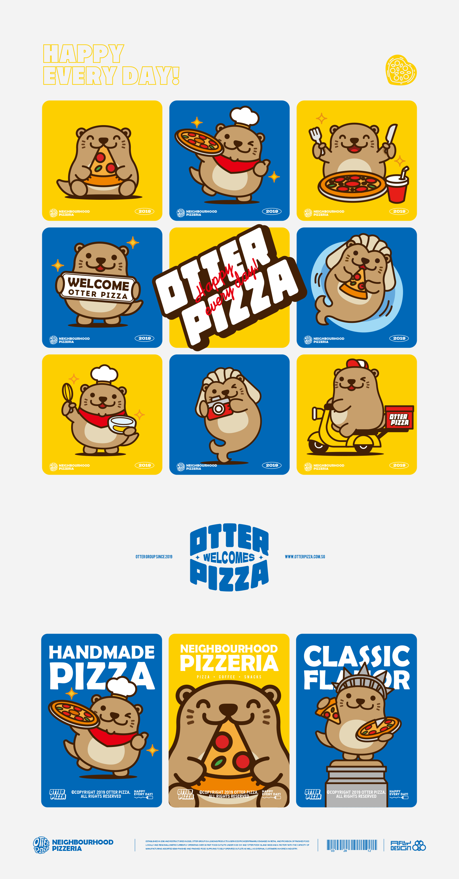 新加坡Otter Pizza品牌IP全案设计（图ZNDA3NzA5NDIw） - IP形象 - 站酷设计师Afly_原创素材 - 站酷ZCOOL