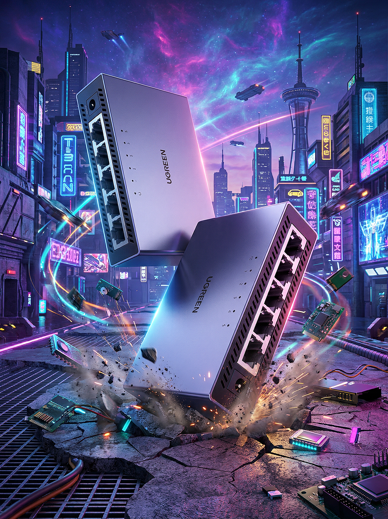 AIGC赋能 | 开局白底图系列 交换机视觉海报合集(图ZNDA3NzE3ODky) - AI作品 - 站酷设计师夏木L原创素材 - 站酷ZCOOL