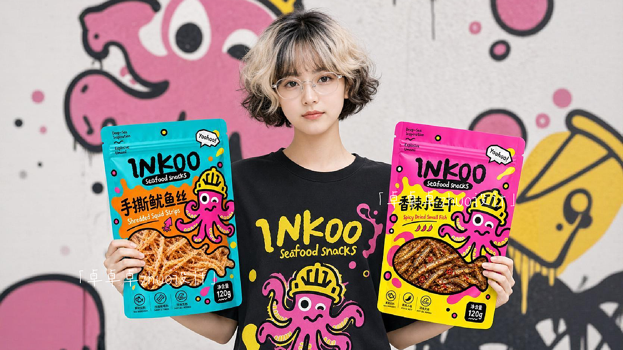 原创｜零食品牌｜INKOO海味零食（图ZNDA3NzI1Njgw） - 其他工业/产品 - 站酷设计师卓卓卓zhuo原创素材 - 站酷ZCOOL