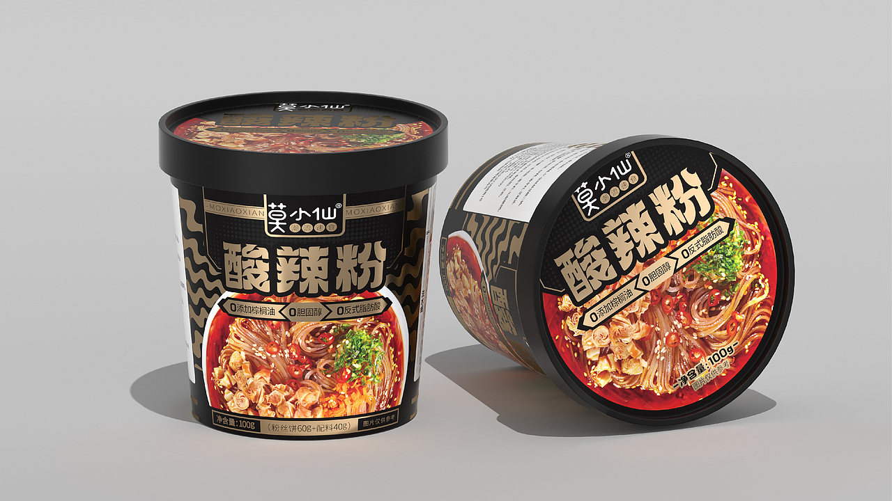 尚智×莫小仙｜酸辣粉速食火锅粉面设计｜食品包装设计（图ZNDA3NzI2ODY4） - 包装 - 站酷设计师尚智食品包装设计原创素材 - 站酷ZCOOL