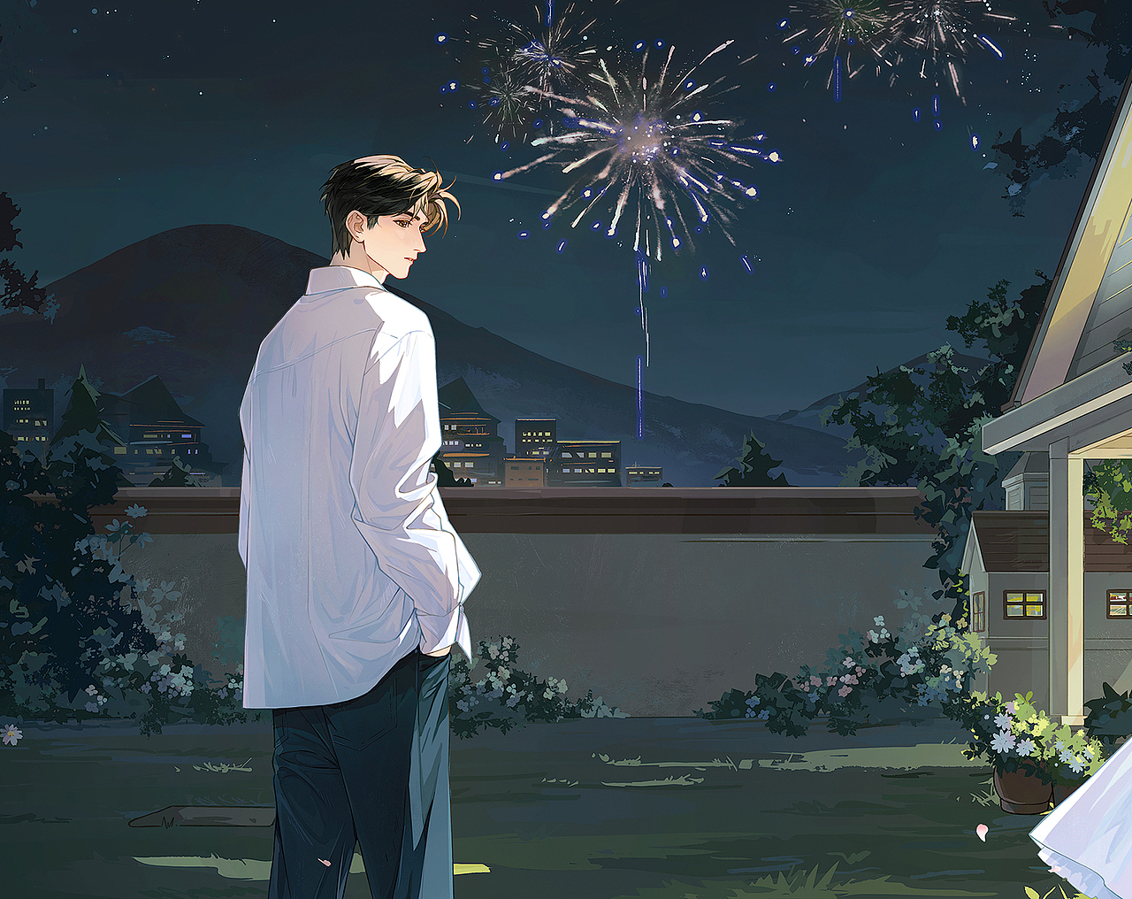 夏夜🎆（图ZNDA3NzMzOTAw） - 商业插画 - 站酷设计师官官an原创素材 - 站酷ZCOOL