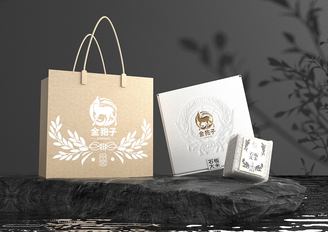包装设计|石板大米米砖礼盒（图ZNDA3NzM5NjUy） - 包装 - 站酷设计师肆一SIYI原创素材 - 站酷ZCOOL