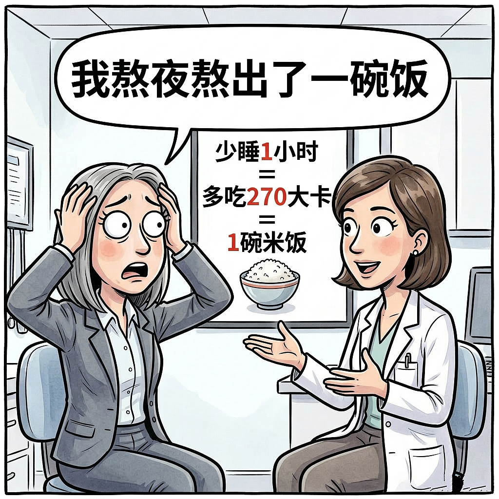 熬夜不仅丑，还偷偷让你多吃270大卡（图ZNDA3NzY4NDA0） - 中/长篇漫画 - 站酷设计师huashuoshi原创素材 - 站酷ZCOOL