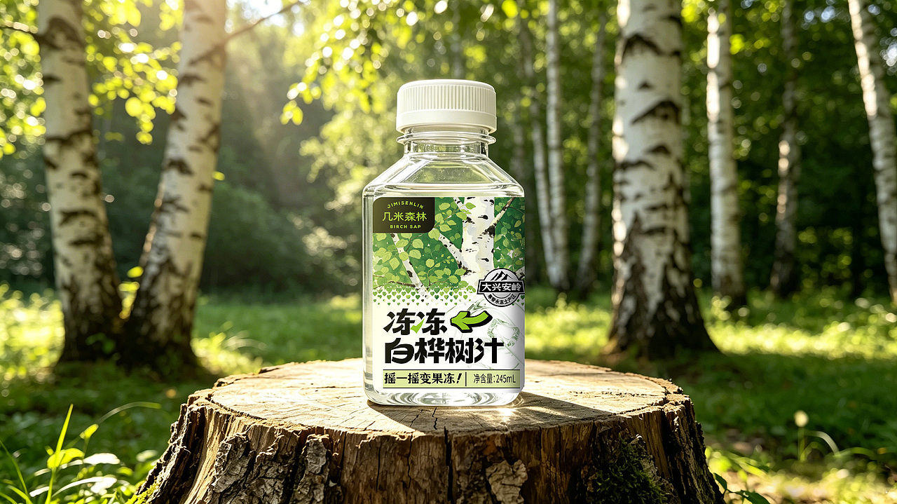 几米森林-冻冻白桦树汁（图ZNDA3Nzg5NjY4） - 包装 - 站酷设计师食品包装王菲原创素材 - 站酷ZCOOL