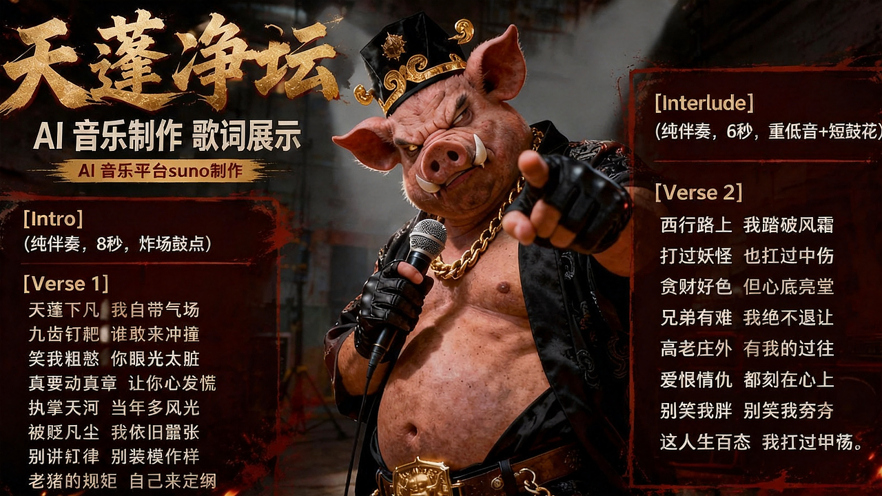 AIGC影视《天蓬净坛》MV整体方案展示（图ZNDA3ODEzNTg4） - AI作品 - 站酷设计师inmyfeeling原创素材 - 站酷ZCOOL