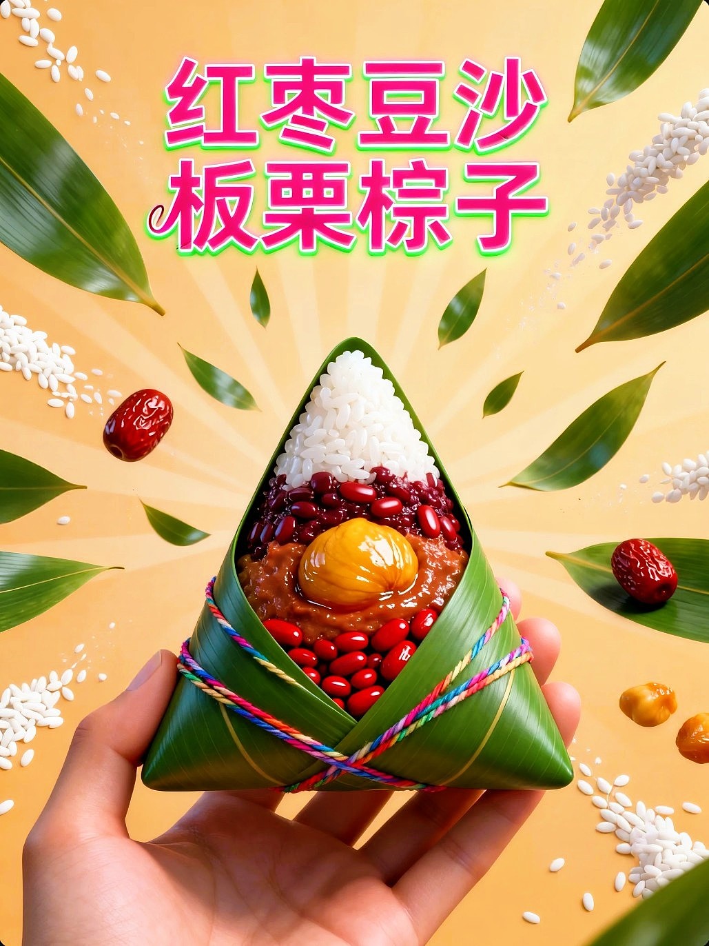既梦AI设计创意红枣豆沙板栗粽子海报和包装设计AIGC（图ZNDA3ODM5NzUy） - 海报 - 站酷设计师风中的玫瑰耶原创素材 - 站酷ZCOOL