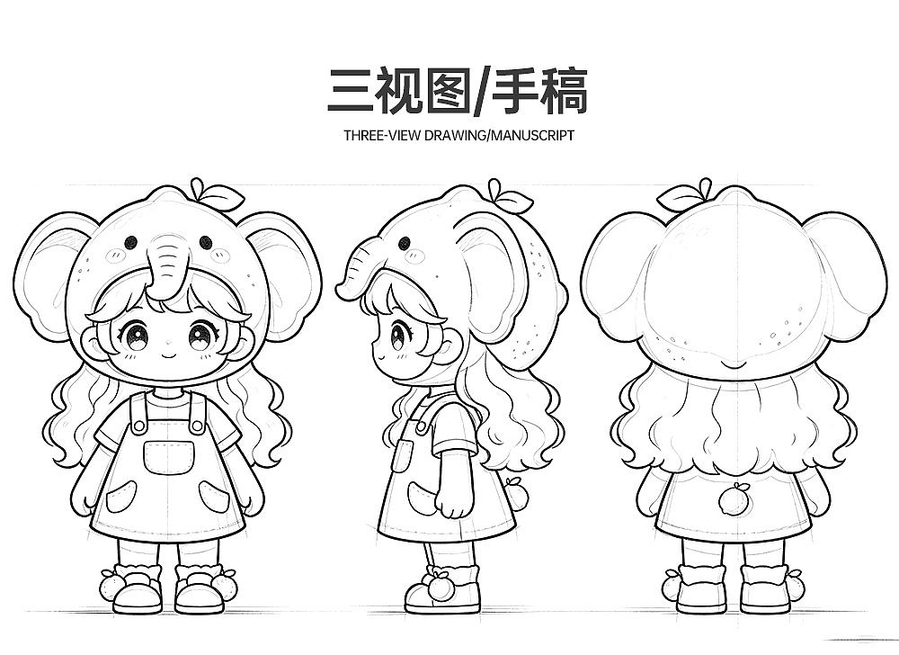 IP形象设计｜原创天真童趣的小女孩IP（图ZNDA3ODY2MzAw） - IP形象 - 站酷设计师南柠象原创素材 - 站酷ZCOOL
